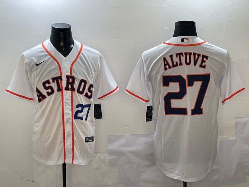 Men Houston Astros #27 Altuve White Game 2025 Nike MLB Jersey style 2->houston astros->MLB Jersey